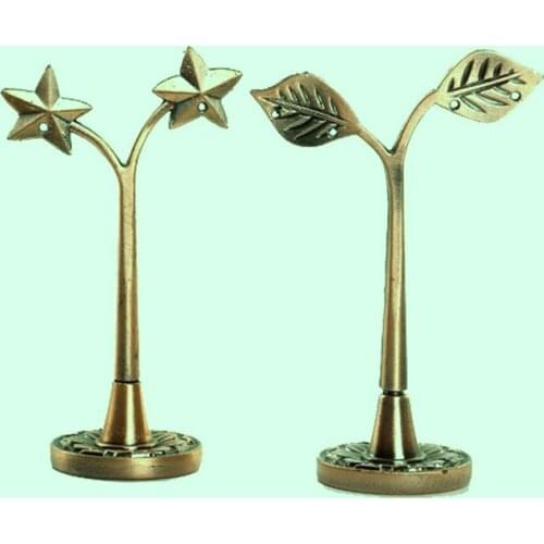 SZanbana Girls&Women Leaf &Star Shape Jewelry Stand with 6Hooks Jewelry Display Rack Metal Stand Organizer Earring Studs Holder