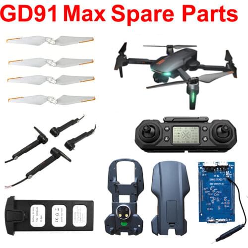 GD91 MAX RC Drone Spare Replacement Part 3-Axis Gimbal Camera Lower Upper Shell GPS Receiver Board Propeller Arm Set Controller
