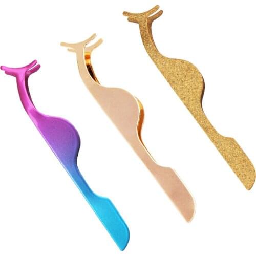 1pcs Plastic Eyelashes Extension Tweezers Auxiliary Clamp Clips Practice Beauty Eye Lash Makeup Tools