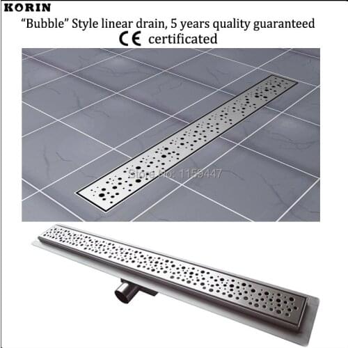 1200mm "BUBBLE" Style Stainless Steel 304 Linear Shower Drain, Horizontal Drain, Floor Waste, Deodorant floor drain