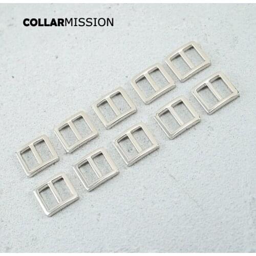 15mm Bag Strap Adjustment Buckle metal Slider Tri-Glid outdoor backpack straps dog collar accessory silver RZK15Y