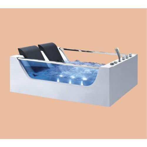 1800mm Fiberglass whirlpool Bathtub Acrylic hydromassage Surfing Colourful LED Light Bubble Tub NS3027