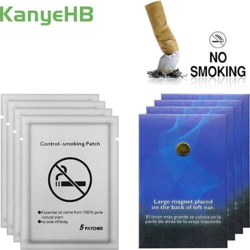 20pcs Stop Smoking Patches + 8pcs Quit Smoking Magnet Chinese Herbal Medical Plaster Not Cigarettes Smoker Health Therapy A462