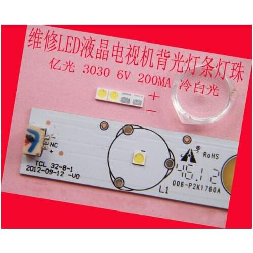 300piece/lot for repair tcl LCD TV LED backlight Article lamp SMD LEDs 6V 3030 Cold white light emitting diode