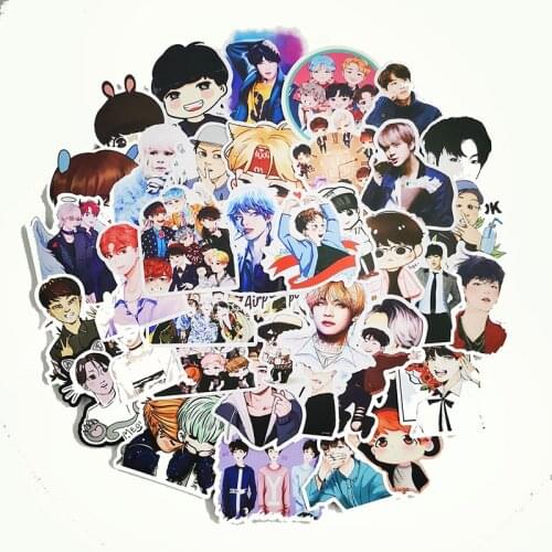 Korea Team Singer Kpop Stickers For Skateboard Helmet Bicycle Computer Notebook Car Guitar
