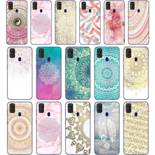 71SD gold mandala Soft Silicone Tpu Cover phone Case for Samsung Galaxy M11 M21 A20 A20E A20S S10 S20 Plus