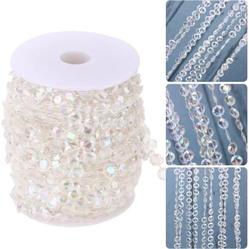 99FT 30M Acrylic Diamond Bead Curtain DIY Garland Wedding Party Decoration Crystal Wedding Accessories Home Curtain Ornaments