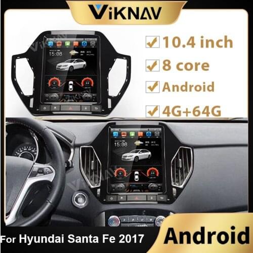 2 din Android car stereo radio for Hyundai Santa Fe 2017 car touch screen DVD multimedia player GPS navigation head unit