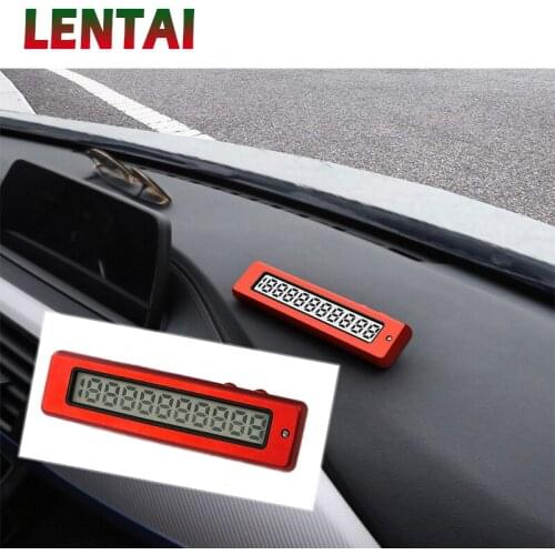LENTAI 1Set Car Interior Parking Card LED Night Light Digital display For Fiat VW Polo Golf MK4 4 MK7 Touran T5 Bora Skoda Rapid