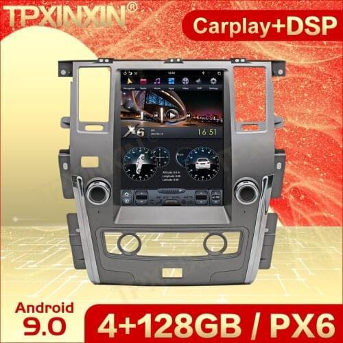 Carplay 2 Din Android 9 Tesla Multimedia Stereo For Nissan Patrol 2010 2011 2012 2013 2014 2015 2016 2017 2018 BT Navi Head Unit