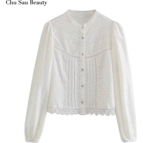 Ажурные блузки Chu Sau beauty China At AliExpress