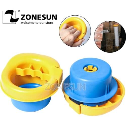 ZONESUN Small Hand Stretch PVC Cling Film Wrap Dispenser With Brake Function Food Wrap Pallet Film Tool For Factory Packing