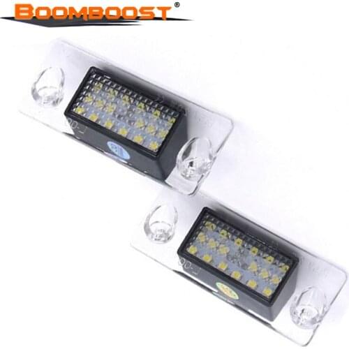 For Audi A4 B5 S5 B5 A3 S3 Sportback A4 S4 Avant Number Plate Lamp 2PCS 12V SMD3528 Car LED License Plate Lights