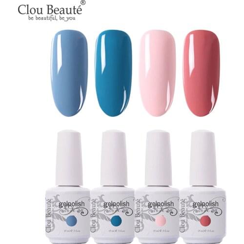 Clou Beaute Gel Nail Polish Manicure Set 131 Color Top Coat Nail Paint Extension Art Gel Lacquer UV LED Lamp Design Nail Acrylic