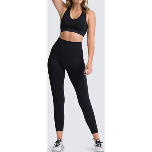 Hot-selling new yoga clothing suit two-piece knitted hip fitness vest Workout Stretch Sportswear Fitness Clothing