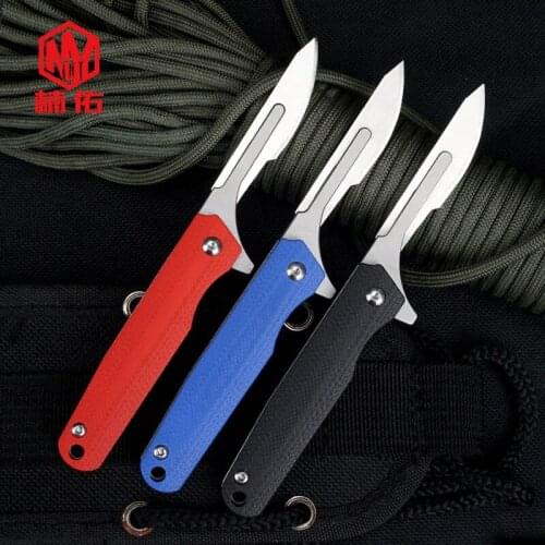 Mini G10+ Steel Folding Knife Multifunctional Portable Outdoor Camping Survival Knife No Knife