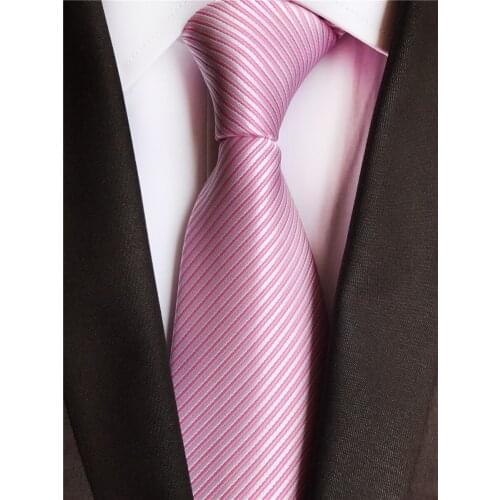 8cm Fashion Pink Ties High Quality Woven Necktie