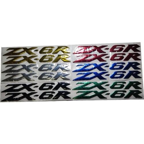 Motorcycle 3D Emblem Badge Decal Tank Wheel ZX6R Sticker Soft Reflective Decal For Kawasaki Ninja ZX6R ZX-6R