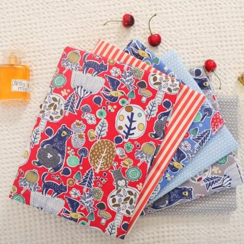 Cartoon Monkey 100% Cotton Fabric Dress Cotton Patchwork Cloth DIY Sewing Quilting Fat Quarters Material For Baby&Child Tecido