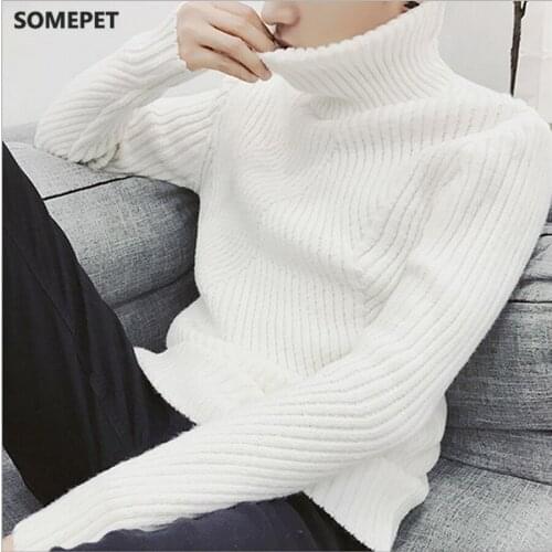 White Black Turtleneck Sweater Men Pullovers Winter Thicken Cashmere Mens Knitted Jumpers Male Turtle Neck Sweater Pull