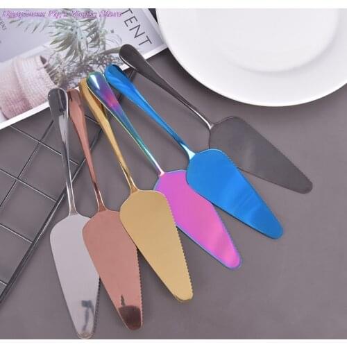 Stainless Steel Serrated Edge Blade Cutter Pie Pizza Shovel Cake Spatula Baking