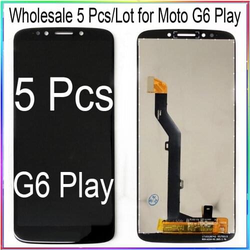 WholeSale 5 Pcs/lot for Moto G6 Play LCD Screen Display with Touch Digitizer Assembly XT1922 original