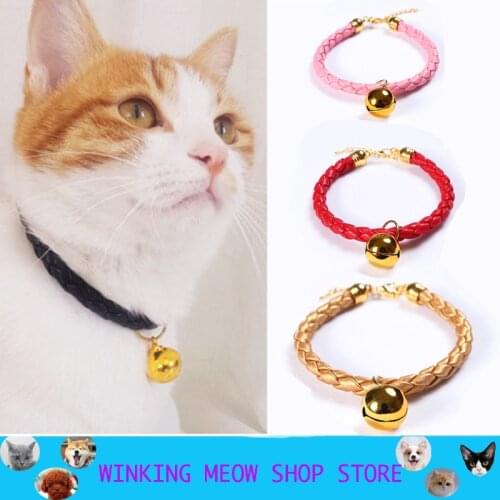 Pets Cat Collar Accessories Lovely Adjustable Small Bell Rabbit Puppy Pet cat And Dog Products Cartoon Pink PU Deworming
