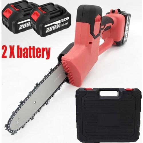 Rechargeable Cordless Electric Chain Saw Household Mini One-hand Electric Saw Garden Logging Portable Electric Pruning Saw