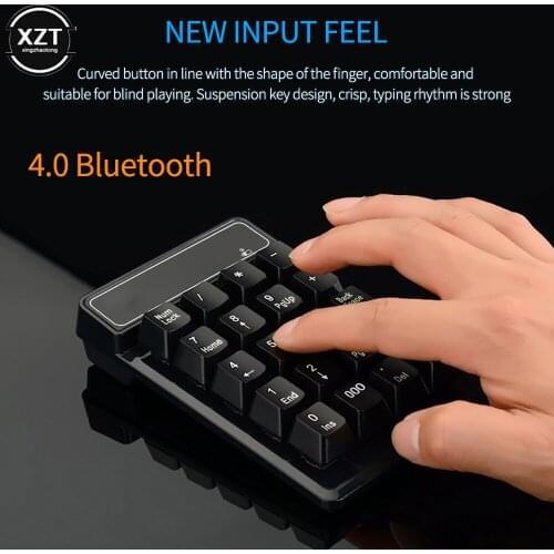 Portable 19 Keys Wireless Numeric Keyboard 4.0 Bluetooth Digital Keyboard For Desktop Notebook Tablet PC Accounting Tasks Keypad