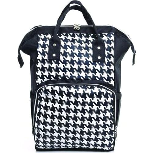 Crowbar Pattern Mother Baby Backpack Authentic LAND Mommy Diaper Bags Mother Large Travel Nappy Backpacks with anti-loss zipper