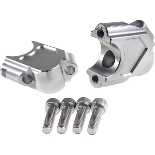 Silver Anodized Handlebar Risers Kit for BMW F800GS 2008-2017 F800R 2015-2017 F800GT 2013-2017 Aluminum Heightening Code