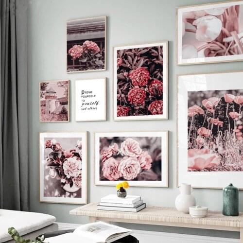 Nordic Home Decor Poster Flower Canvas Prints On The Wall Floral Pictures for Home Design Frameless Wall Art