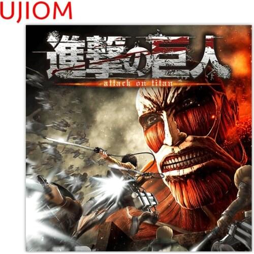 UJIOM Attack on Titan Childrens Bedroom Decoration Decals Living Room Decoration Bedroom Accessories Wall Stickers Mural Art