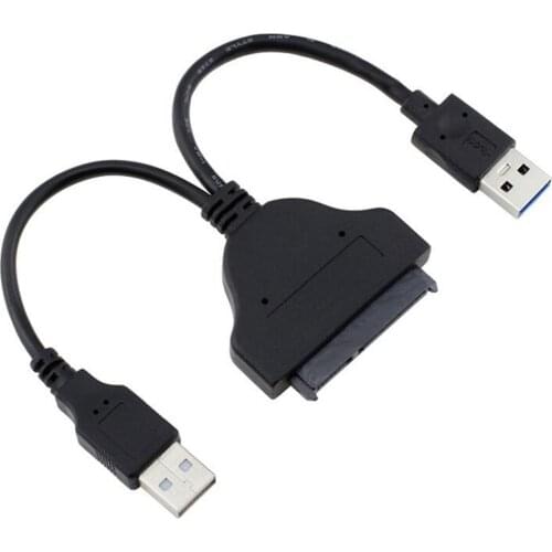 CHIPAL High Speed USB 3.0 7+15 22Pin SATA Cable Adapter Converter + USB 2.0 Power Supply Cable For 2.5" SATA 3.0 Hard Disk Drive