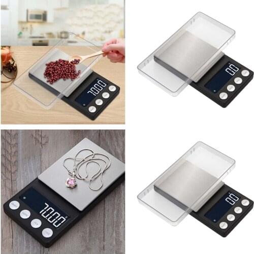 2pcs Jewelry Scale Gram Pocket Scale 500/1000g-0.01/0.1g f/ Jewelry Gold Herb