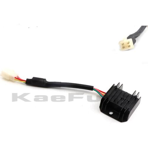 Motorcycle dirt pit bik parts female plug 4 Wires 12V Voltage Regulator Rectifier ATV GY6 50 150cc Scooter Moped JCL NST TAOTAO
