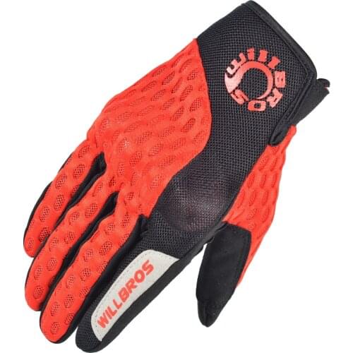 GK 243 Protect Gloves Moto Cross Guantes Motorcycle Scooter Street Moto Cooling Mesh Red Black Luvas Mens Unisex