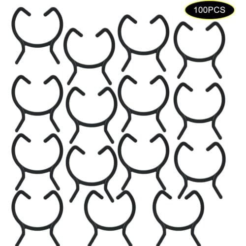 100Pcs Plant Garden Clips Flower Vine Vegetable Plant Support Clips Lever Loop Grippers for Holding Plant Stems