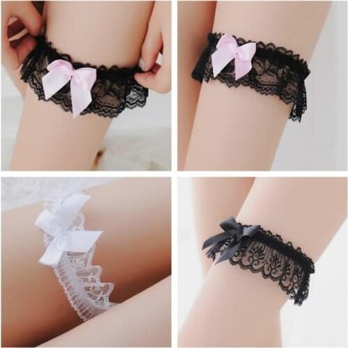 Fashion Stocking Ring Women Girls Lace Floral Bridal Lingerie Bowknot Wedding Party Cosplay Leg Garter Belt Suspender 1pcs