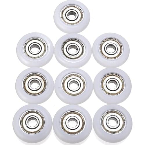 10pcs Bath Cabinet Shower Roller Wheel Plastic Door Replacement Sliding Roller Wheel Runner 5*23*7mm