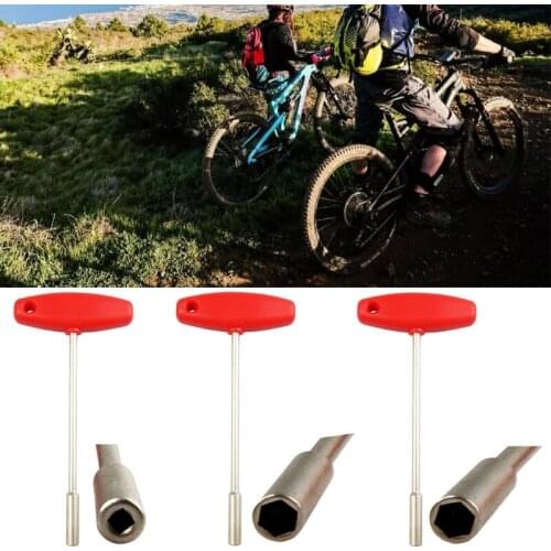 3.2/4.7/5.5mm Bicycle Concealed Spoke Wrench Steel MTB Road Bike T Shaped Sleeve Built-in Spoke Cap Tool