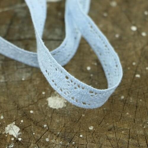 3yard of knitted cotton lace ribbon blue, DIY handmade accessories, craft gift packaging / childrens
