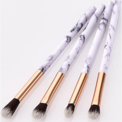 4Pcs / set Profession Marble Cosmetic Makeup Brush Blusher Make Up Nylon Hair Eyeshadow Brushes Multipurpose Beauty Tool