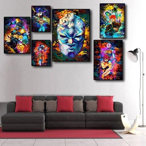 5D DIY Diamond Painting Anime Poster JoJos Bizarre Adventure JOJO Poster Diamond Embroidery Cross Stitch Kit Mosaic Home Decor