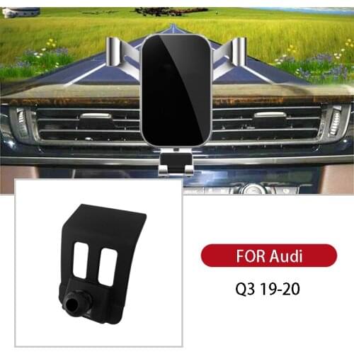 Car Mobile Phone GPS Holder Car Dashboard Air Vent Stand Clip Mount Bracket For Smartphone For Audi Q3 17 18 19 Auto Stylish