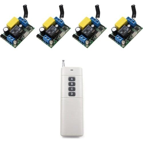 AC 220V Wireless Remote Switch Remote Control Switch 1CH Relay Module Receiver With Transmittter 1000M Long Range Remote Switch