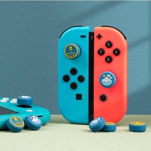 Chinese Style Luck Happiness Thumb Stick Grip Cap Joystick Cover For Switch NS Lite Joy-Con Controller Joycon Thumbstick Case