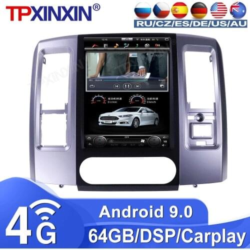 For Dodge RAM 2009 2010 2011 2012 2013 2014 - 2018 Android Tesla big Screen Car Tape Recorder Multimedia Player GPS Navigation