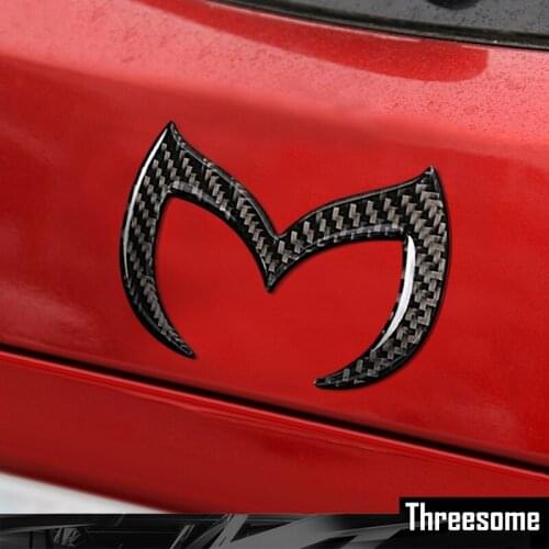 SRXTZM For Mazda 6 3 CX-5 CX-3 Axela Atenza Accessories Car Sticker Carbon Fiber Emblem 3D Sticker Logo Decals Car Styling
