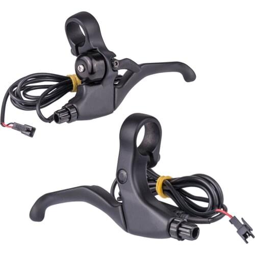 Scooter Ergonomic Electric Bicycle Hall Sensor Aluminum Alloy Handle Brake Lever Disc Safe Universal Power Off Durable With Bell